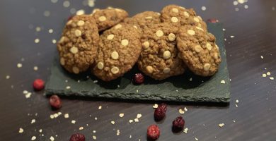 Receta de cookies de avena y arándanos secos