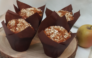 Receta de muffins de avena, manzana y miel