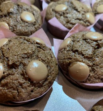 Receta de Muffins de tres chocolates