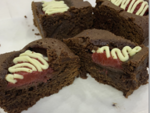 Receta de Brownie de fresas