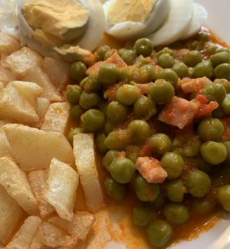 Receta de Guisantes compuestos