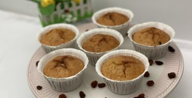 Receta de Muffins de zanahoria, pasas y miel