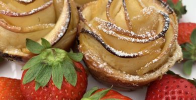 Receta de Rosas de manzana